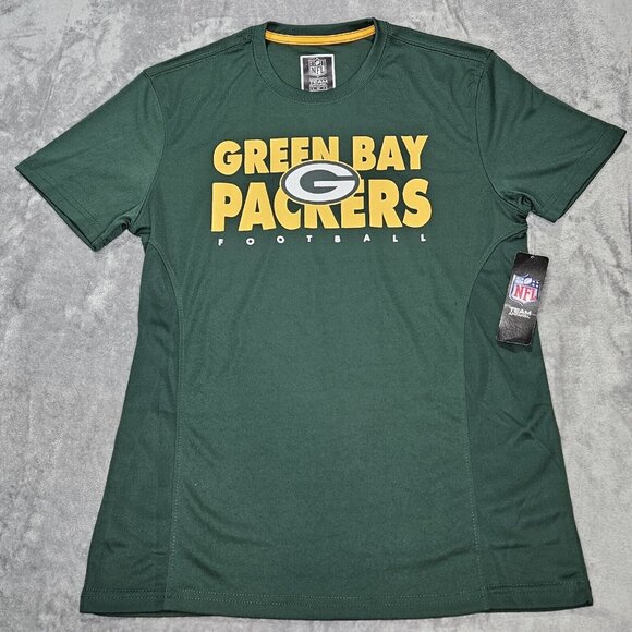 Green Bay Packers Shirt Mens Medium NFL Apparel Green Short Sleeve Tee NEW - Picture 1 of 9